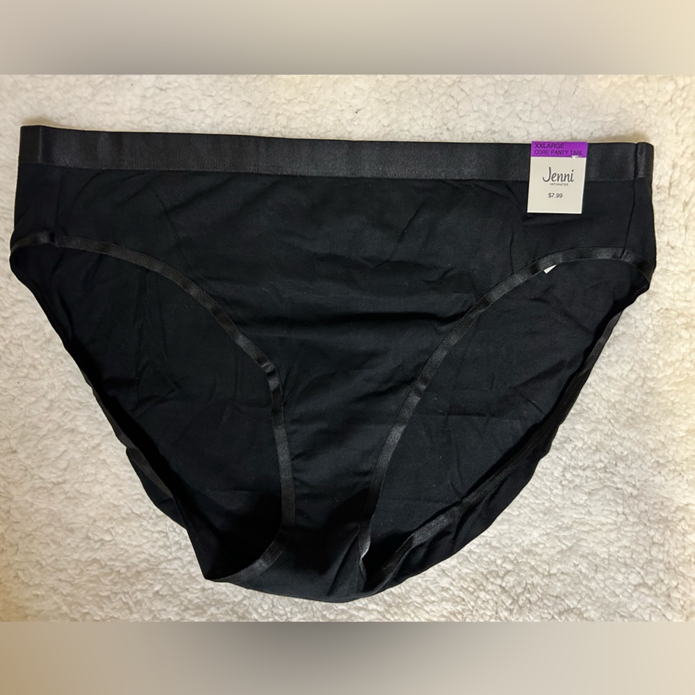 Jenni Intimates Cotton Panty - Black - XXL - NWT